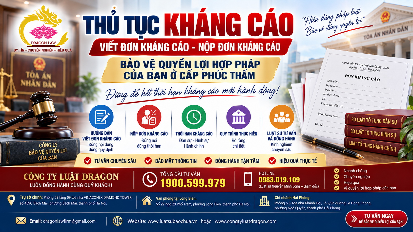 Công ty Luật Dragon – Tư vấn thủ tục kháng cáo tại Hải Phòng